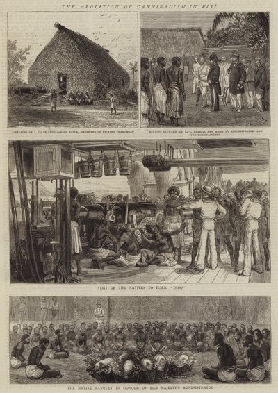 De Afschaffing van Kannibalisme in Fiji door Alfred Chantrey Corbould